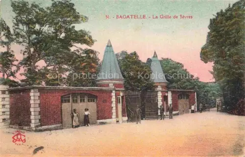 AK / Ansichtskarte Bagatelle Jardins de Batatelle Bois de Boulogne 75 PARIS  La Grille de Sevres