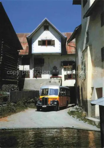 AK / Ansichtskarte Postbus Postauto Omnibus Sarn GR Saurer Hess 