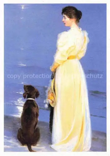 AK / Ansichtskarte KROYER Peder Severin (1851-1909) Kuenstlerkarte Sommerabend auf Skagen