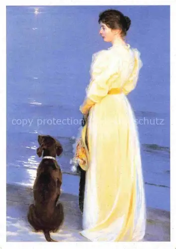 AK / Ansichtskarte KROYER Peder Severin (1851-1909) Kuenstlerkarte Sommerabend auf Skagen