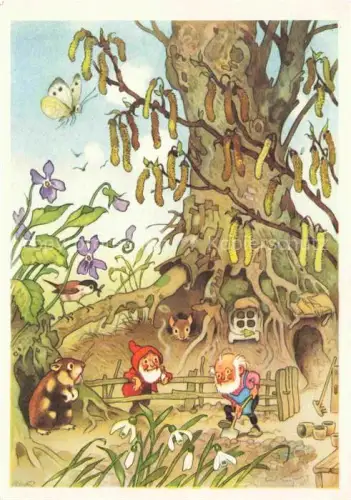 AK / Ansichtskarte Zwerge Dwarfs Nains-- Hamster Maus