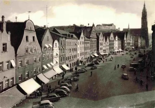 AK / Ansichtskarte LANDSHUT  Isar Blick von der unteren Altstadt auf die St. Martinskirche