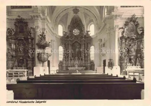 AK / Ansichtskarte LANDSHUT  Isar Klosterkirche Seligental Innenansicht