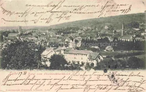 AK / Ansichtskarte LAHR Baden Ortenaukreis BW Panorama vom Dreikirchturmblick