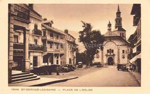 AK / Ansichtskarte St-Gervais -les-Bains 74 Haute-Savoie Place de l'Eglise