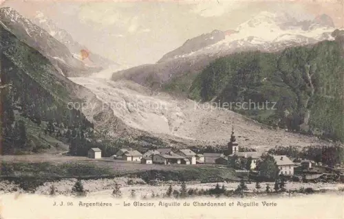 AK / Ansichtskarte Argentieres  Argentiere Glacier d 74 Haute-Savoie Le Glacier Aiguille du Chardonnet et Aiguille Verte