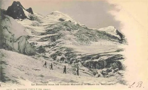 AK / Ansichtskarte CHAMONIX BONNEVILLE 74 Haute-Savoie La Jonction sous les Grands Mulets et le Dome du Gouter