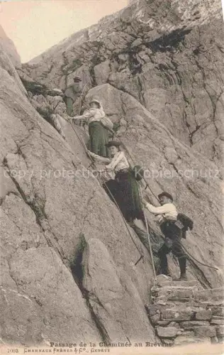AK / Ansichtskarte CHAMONIX BONNEVILLE 74 Haute-Savoie Passage de la Cheminee au Brevient