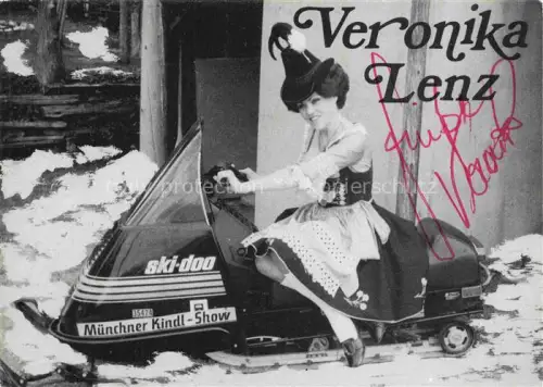 AK / Ansichtskarte Jodeln SINGER Chanteur Chanteuse Saenger  Musik Music-- Veronika Lenz Autogramm 