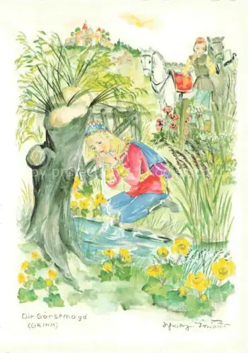 AK / Ansichtskarte Maerchen Sagen Fairy Tale Conte-- Die Gaensemagt