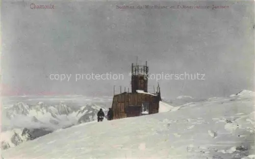 AK / Ansichtskarte CHAMONIX BONNEVILLE 74 Haute-Savoie Sommet du Mont Blanc et l'Observatoire Janssen
