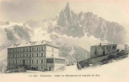 AK / Ansichtskarte CHAMONIX BONNEVILLE 74 Haute-Savoie Hotel du Montanvert et Aiguille du Dru