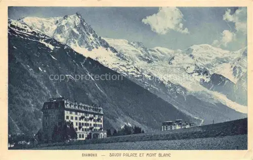 AK / Ansichtskarte CHAMONIX BONNEVILLE 74 Haute-Savoie Savoy Palace et Mont Blanc