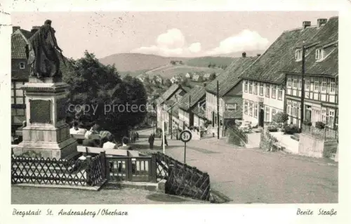 AK / Ansichtskarte St Andreasberg Harz Niedersachsen Ortspartie Monument