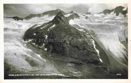 AK / Ansichtskarte Waxeckkees Gletscher Zillertal Gerlos AT Fliegeraufnahme mit Horn und Waxeckkees Gletscher