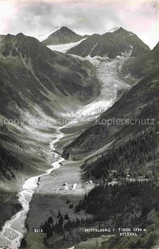 AK / Ansichtskarte Mittelberg Pitztal Tirol Fliegeraufnahme