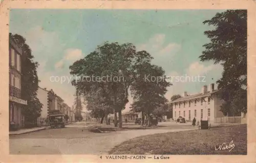 AK / Ansichtskarte Valence-d-Agen CASTELRAssIN 82 Tarn-et-Garonne La Gare