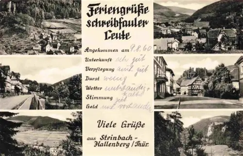 AK / Ansichtskarte Steinbach-Hallenberg Panorama Teilansichten Ortspartie