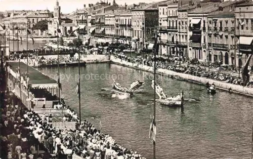 AK / Ansichtskarte SETE Cette Montpellier 34 Herault Le Centre Ville un jour de Championnat de Joutes