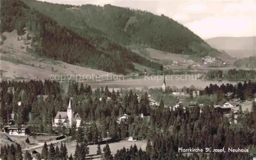 AK / Ansichtskarte Neuhaus Schliersee Miesbach Bayern Pfarrkirche St Josef und Leon Hardi Kapelle Fischhausen