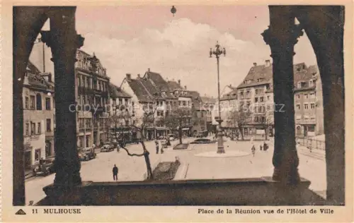 AK / Ansichtskarte MULHOUSE Muehlhausen 68 Haut-Rhin Place de la Réunion vue de l'Hôtel de Ville
