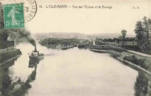 AK / Ansichtskarte L Isle-Adam PONTOISE 95 Val-d Oise Vue sur l'écluse et le barrage