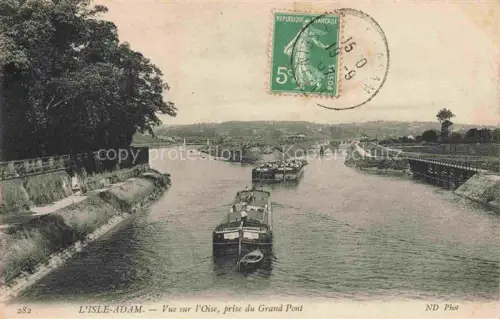 AK / Ansichtskarte L Isle-Adam PONTOISE 95 Val-d Oise Vue sur l'Oise prose du Grand Pont