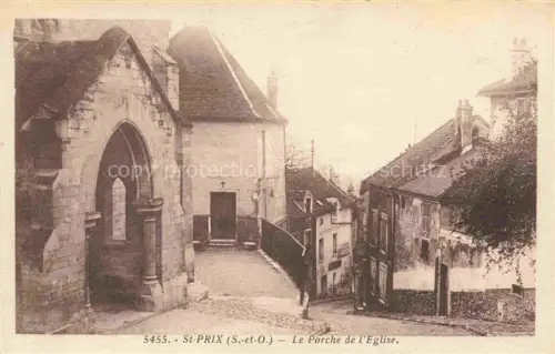 AK / Ansichtskarte St-Prix PONTOISE 95 Val-d Oise Le Porche de l'Eglise