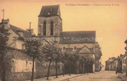 AK / Ansichtskarte St-Ouen l Aumone Pontoise 95 Val-d Oise Eglise et Rue de St. Ouen
