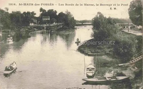 AK / Ansichtskarte ST-MAUR-DES-FOssES St-Maur-les-Fosses 94 Val-de-Marne Les bords de la Marne Barrage Pont
