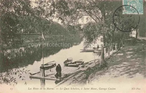 AK / Ansichtskarte St-Maur Creteil 94 Val-de-Marne Les Rives de la Marne Quai Schaken Garage Coulon