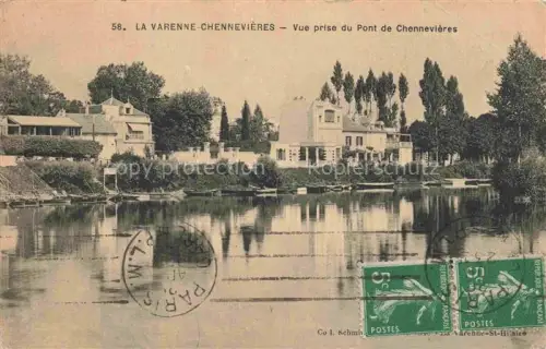 AK / Ansichtskarte La Varenne-Chennevieres 94 Val-de-Marne Vue prise du Pont de Chennevières