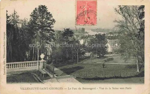 AK / Ansichtskarte Villeneuve-Saint-Georges CRETEIL 94 Val-de-Marne Parc de Beauregard vue de la Seine vers Paris
