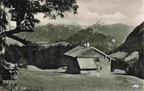 AK / Ansichtskarte Gundhuette 1180m Pfronten am Edelsberg mit Saeuling Falkenstein und Fuessen