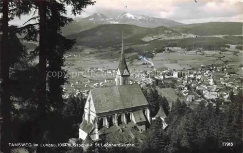 AK / Ansichtskarte Tamsweg Lungau AT Panorama mit St Leonhardikirche