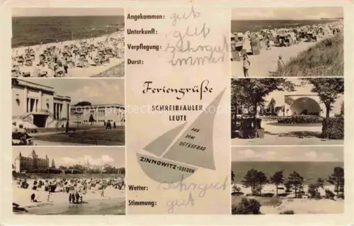 AK / Ansichtskarte ZINNOWITZ Ostseebad Strandpartien Kuranlagen Kurkonzert