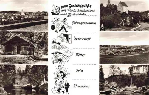 AK / Ansichtskarte Windischeschenbach Neustadt Waldnaab Bayern Panorama Blockhuette Waldnaabtal Burg Neuhaus Tischstein