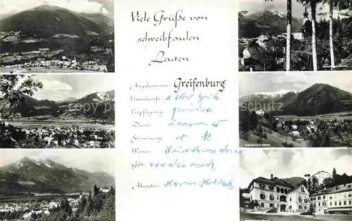 AK / Ansichtskarte Greifenburg Drau Kaernten AT Teilansichten Panorama Hotel