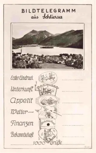 AK / Ansichtskarte Schliersee Bayern Panorama