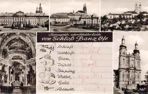 AK / Ansichtskarte Staffelstein Schloss Banz Kirche Inneres 