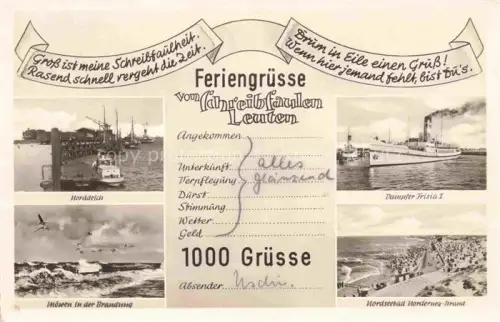 AK / Ansichtskarte Norddeich  Norden Nordseebad Niedersachsen Moewen Brandung Dampfer Frisia I Nordseebad Norderney Strand