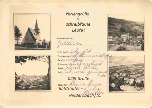 AK / Ansichtskarte Goldlauter-Heidersbach Suhl Thueringen Kirche Panorama Teilansichten