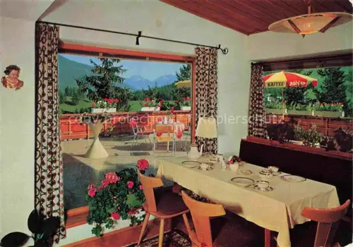 AK / Ansichtskarte Seefeld Tirol AT Gaestehaus Henke Blick auf die Terrasse