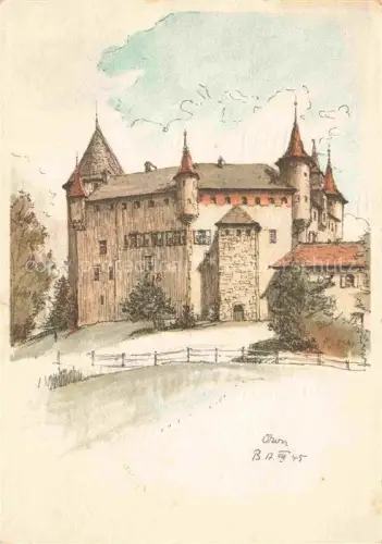 AK / Ansichtskarte Oron Orn Uron Chateau-Salins 57 Moselle Schloss Waadt