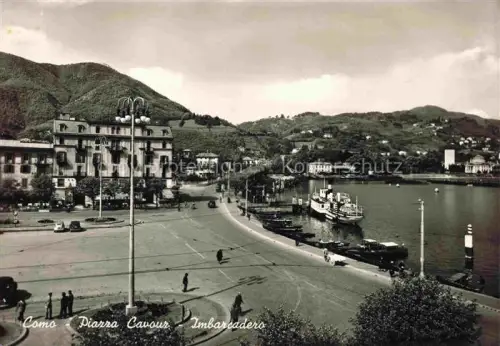 AK / Ansichtskarte COMO  Lago di Como Lombardia IT Piazza Cavour Imbarcadero