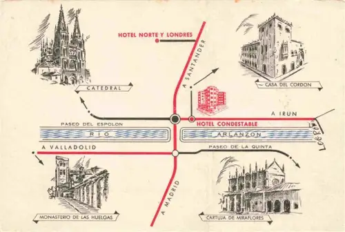 AK / Ansichtskarte BURGOS Castilla y Leon ES Hotel Norte Y Londers Hotel Condestable