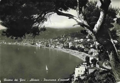 AK / Ansichtskarte ALAssIO Savona Liguria IT Bluemenkueste Panorama