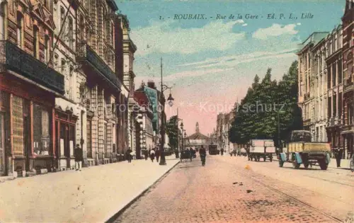 AK / Ansichtskarte ROUBAIX LILLE 59 Nord Rue de la Gare 