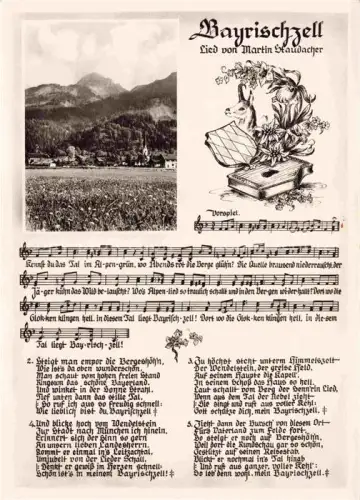 AK / Ansichtskarte Bayrischzell Bayrisch Zell Panorama Liedtext