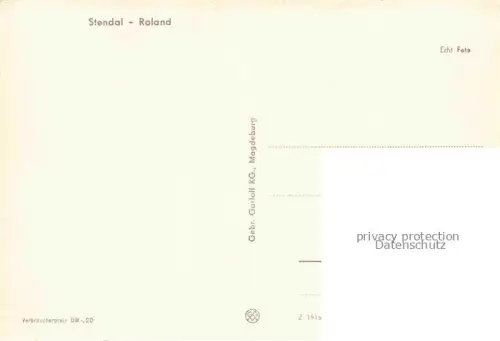 AK / Ansichtskarte Stendal  Sachsen-Anhalt Der Roland